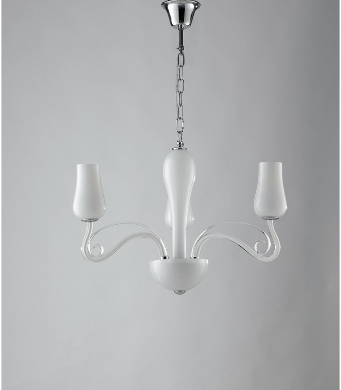 ANGEL 3 Light Multi Arm Pendant Ceiling Light White 3xE14 64x45cm-1