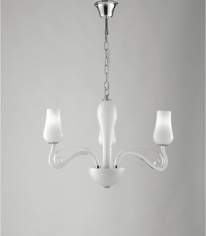 ANGEL 3 Light Multi Arm Pendant Ceiling Light White 3xE14 64x45cm-4