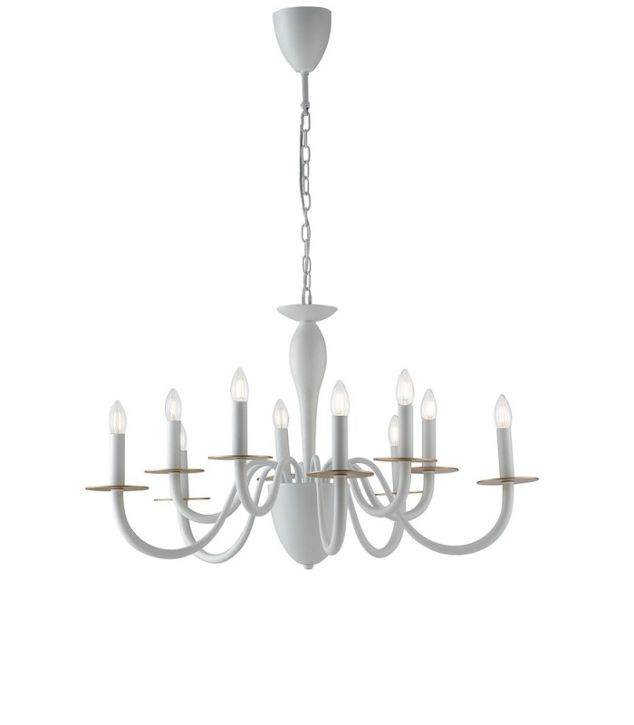 ARMSTRONG 10 Light Chandeliers White 14cm
