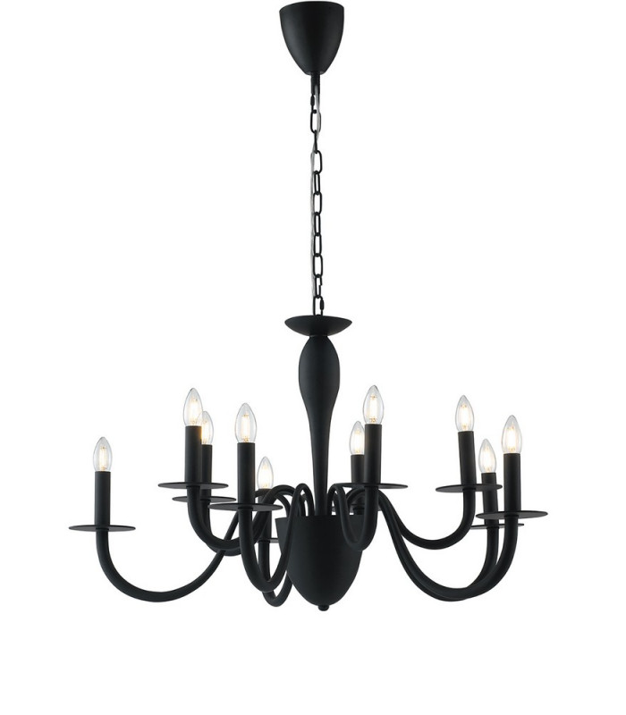 ARMSTRONG 10 Light Chandeliers Black 92x53cm-1