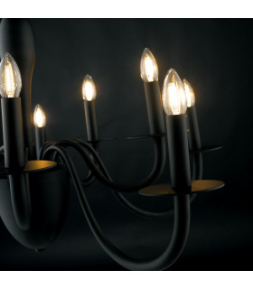 ARMSTRONG 10 Light Chandeliers Black 92x53cm-2