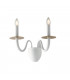 ARMSTRONG Twin 2 Light Candle Wall Light White 45x36x26cm