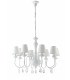 ARTHUR 8 Light Chandeliers with Shades White Fabric Lampshade 88x60cm-1