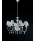 ARTHUR 8 Light Chandeliers with Shades White Fabric Lampshade 88x60cm-2