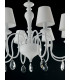 ARTHUR 8 Light Chandeliers with Shades White Fabric Lampshade 88x60cm-3