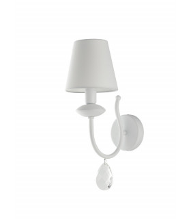 ARTHUR Wall Lamp with Shade White Fabric Lampshade 15x40x24.5cm