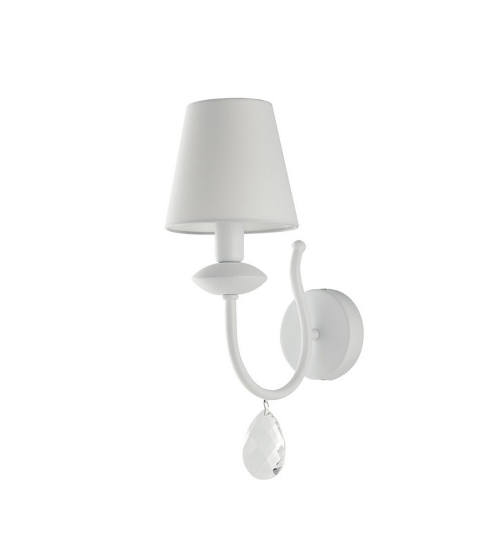 ARTHUR Wall Lamp with Shade White Fabric Lampshade 15x40x24.5cm