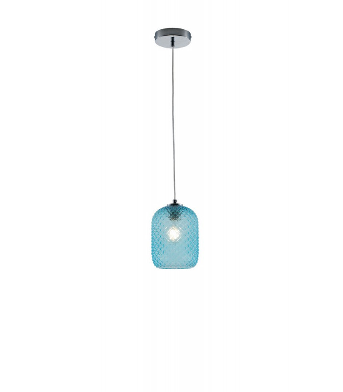 ASHFORD Dome Pendant Ceiling Light Blue 15x20cm-1
