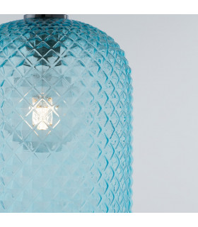 ASHFORD Dome Pendant Ceiling Light Blue 20x34.5cm-2