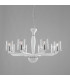 AURORA 8 Light Chandeliers with Shades White 79.2x48cm