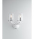 AURORA Wall Lamp with 2 Light Glass Shades White 31x24x17cm