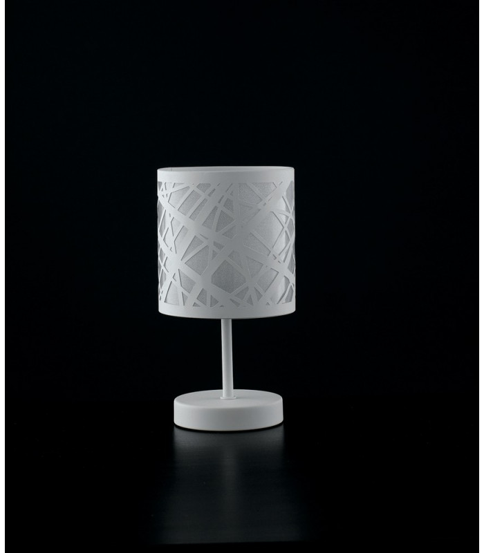 BATIK Table Lamp with Round Shade White 13x19cm-3