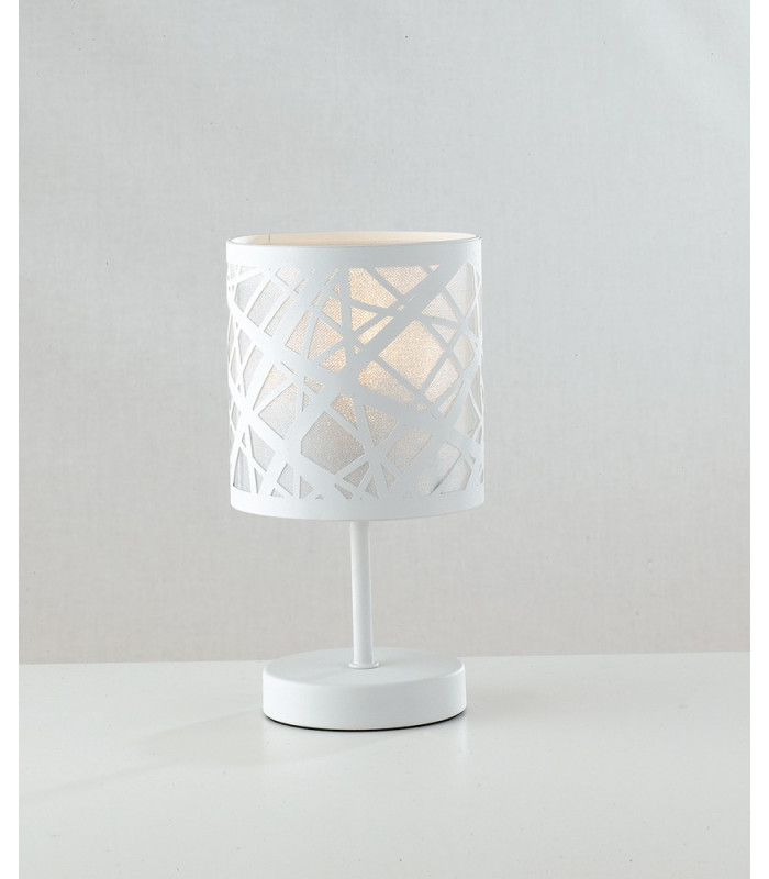 BATIK Table Lamp with Round Shade White 13x19cm-4