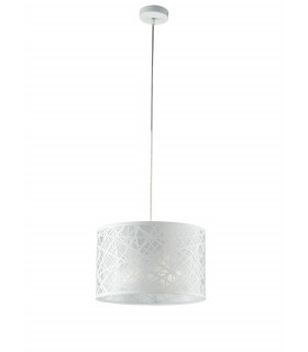 BATIK Cylindrical Pendant Ceiling Light White 35x22cm-1
