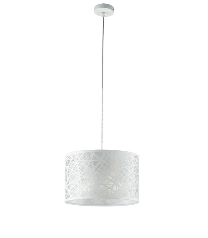 BATIK Cylindrical Pendant Ceiling Light White 35x22cm-1