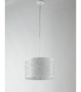 BATIK Cylindrical Pendant Ceiling Light White 35x22cm-2