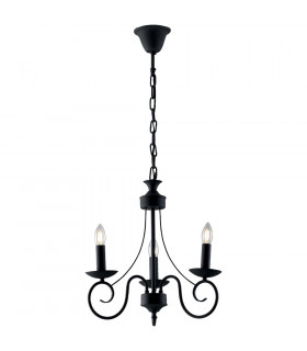 BEATRICE 3 Light Chandeliers Anthracite 63x57cm