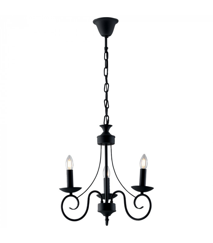 BEATRICE 3 Light Chandeliers Anthracite 63x57cm