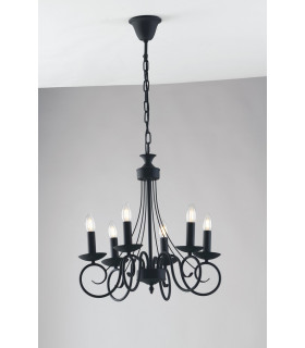 BEATRICE 6 Light Chandeliers Anthracite 50x52cm-1