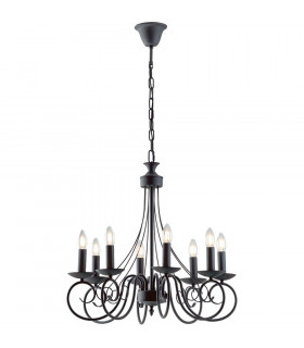 BEATRICE 8 Light Chandeliers Anthracite 63x57cm