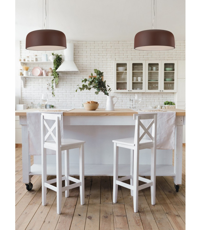 BISTROT 4 Light Dome Pendant Ceiling Light Bronze 52x22cm-2