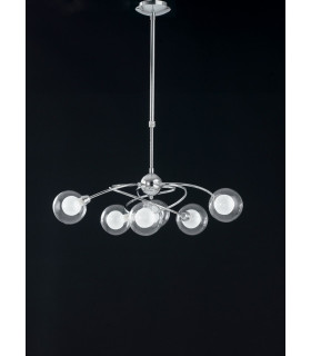 BLOG 6 Light Multi Arm Pendant Ceiling Light Chrome 72x72cm-1