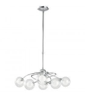 BLOG 6 Light Multi Arm Pendant Ceiling Light Chrome 72x72cm-2