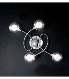 BLOG 4 Light Multi Arm Semi Flush Ceiling light Chrome 60x44x19cm-2