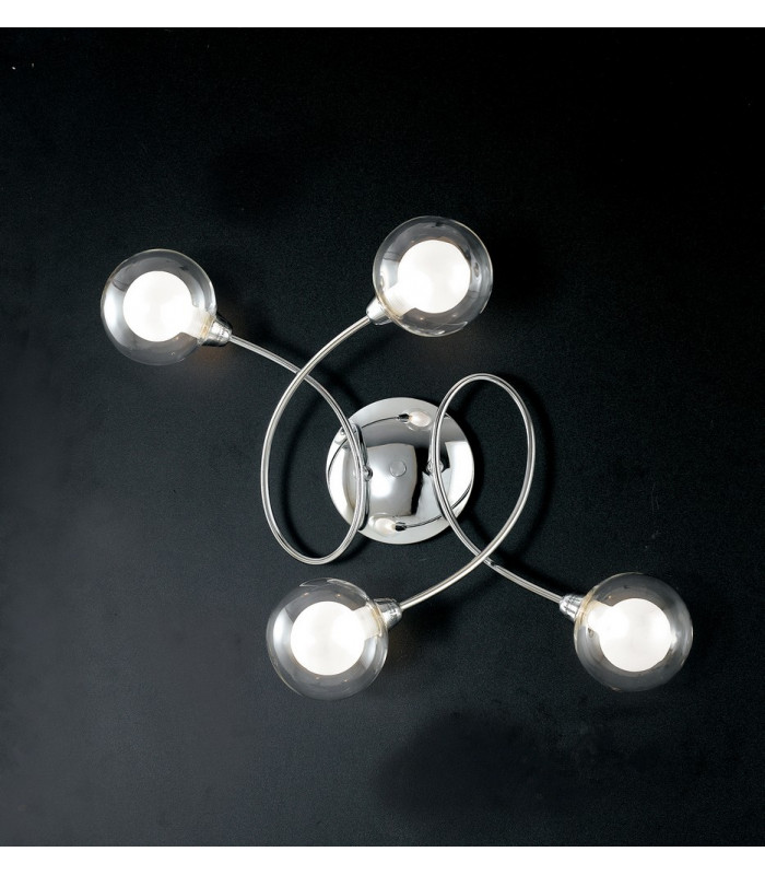 BLOG 4 Light Multi Arm Semi Flush Ceiling light Chrome 60x44x19cm-2