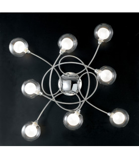 BLOG 8 Light Multi Arm Semi Flush Ceiling light Chrome 66x66x20cm-2