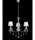 BOEME 3 Light Chandeliers with Shades Chrome Crystals And 68cm