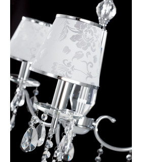 BOEME 6 Light Chandeliers with Shades Chrome Crystals And 68cm-2