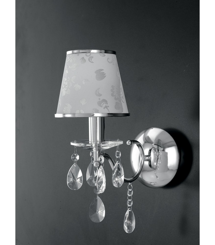 BOEME Wall Lamp with Shade Chrome Crystals And 16x34cm