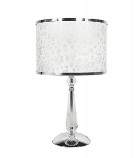 BOEME Table Lamp with Round Shade Chrome Crystals And 35x62cm-1