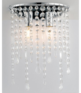 BREEZE Wall Light Chrome K9 Crystals 25x35cm