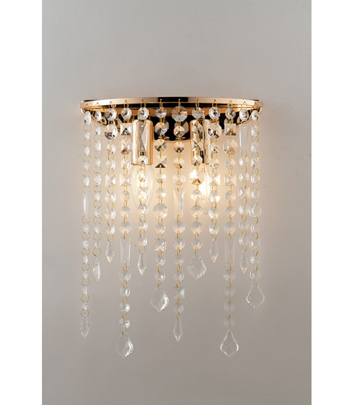 BREEZE Wall Light Gold K9 Crystals 25x35cm