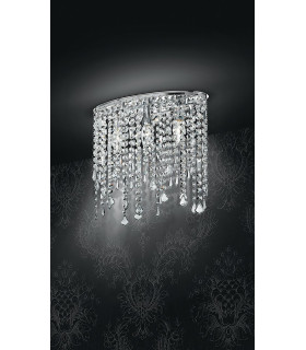 BREEZE Wall Light Chrome K9 Crystals 40x36cm