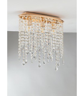 BREEZE Ceiling Light Gold K9 Crystals 40x36cm