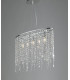 BREEZE 5 Light Pendant Ceiling Light Chrome K9 Crystals 66.5x23.5x46cm