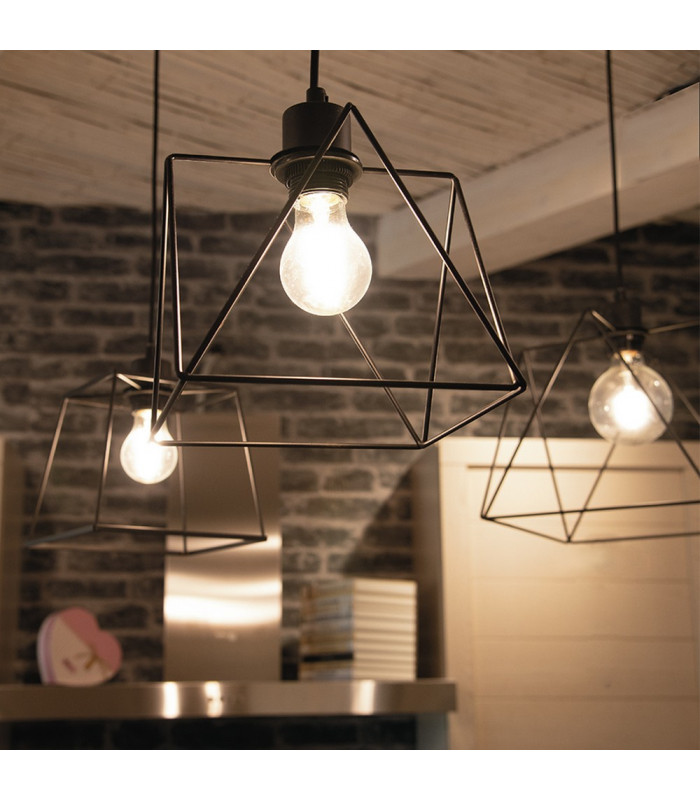 BROOKLYN 4 Light Cluster Pendant Ceiling Light Black 250cm-2