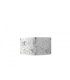 BUTTERFLY 2 Light Flush Wall Light Chrome 32x17cm
