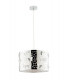 BUTTERFLY Cylindrical Pendant Ceiling Light Chrome 35x22cm-1