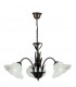 BYRON 3 Light Multi Arm Pendant Ceiling Light Rust 64x50cm