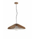 CALDER Wire Frame Pendant Ceiling Light Wood 30x10.5cm