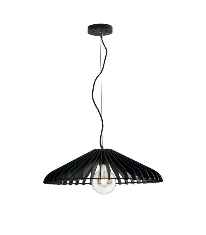 CALDER Wire Frame Pendant Ceiling Light Black 30x10.5cm