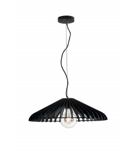 CALDER Wire Frame Pendant Ceiling Light Black 50x13.5cm-1