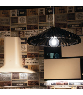 CALDER Wire Frame Pendant Ceiling Light Black 50x13.5cm-2