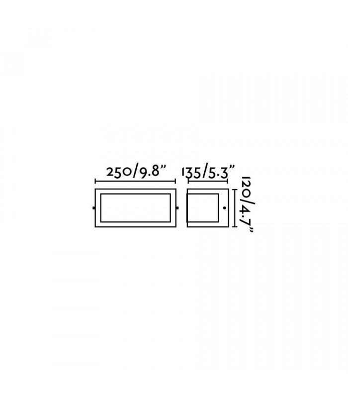 1 Light Outdoor Wall Light Grey IP54, E27 - 2