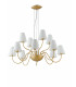 CANTO 2 Light Chandeliers with Shades Gold 83x40.5cm