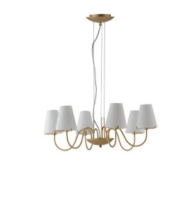 CANTO 6 Light Chandeliers with Shades Gold 65.6x22.6cm-1